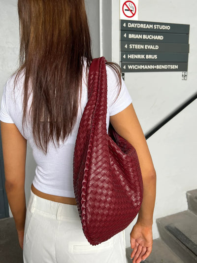 Everyday Leather Bag - Wine Red