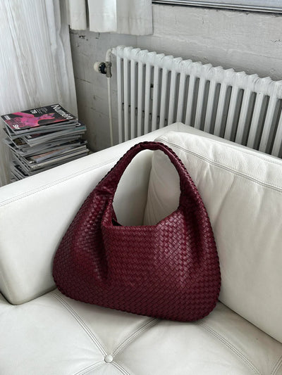 Everyday Leather Bag - Wine Red