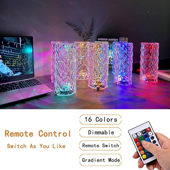 LED Crystal Table Lamp